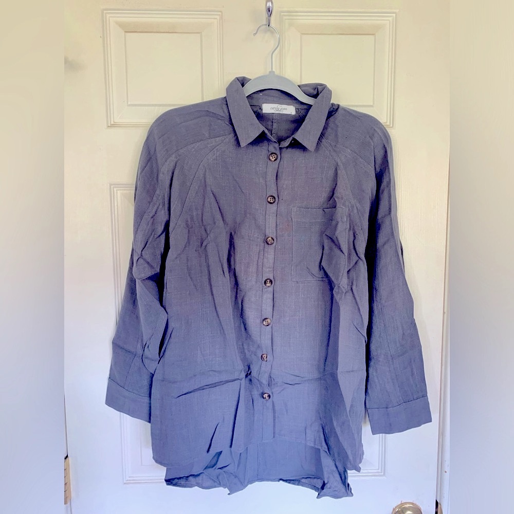 Carly Jean chambray button down blouse